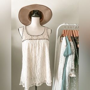 Boho crochet tank top